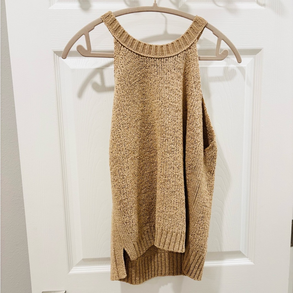 J. Crew Cream Knitted Halter Tank Top size large - Picture 2 of 9